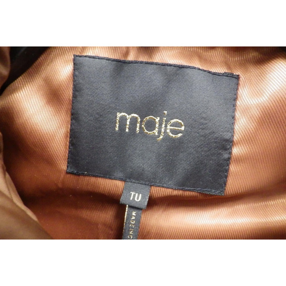 MAJE GUELI Cropped Brown Hooded Puffer - Picture 7 of 16